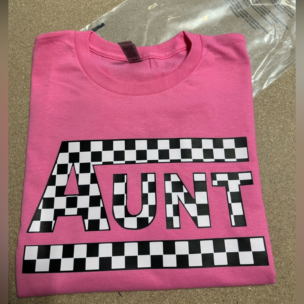 Checked print AUNT Gildan Shirt